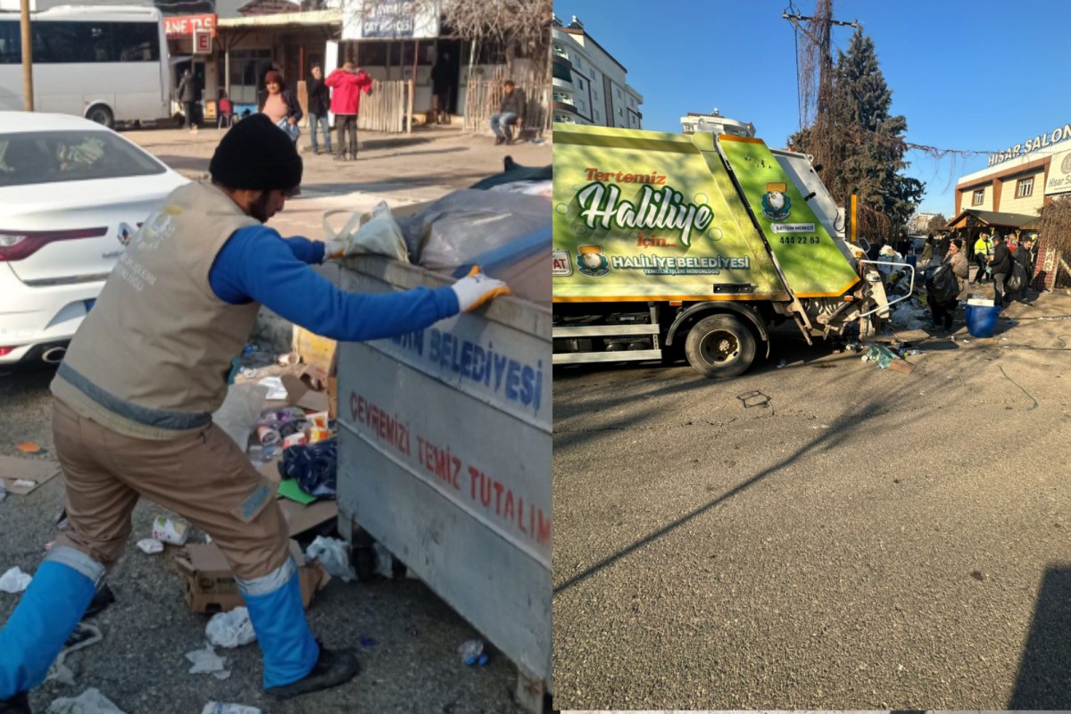 HALİLİYE’DEN ADIYAMAN’A TEMİZLİK DESTEĞİ