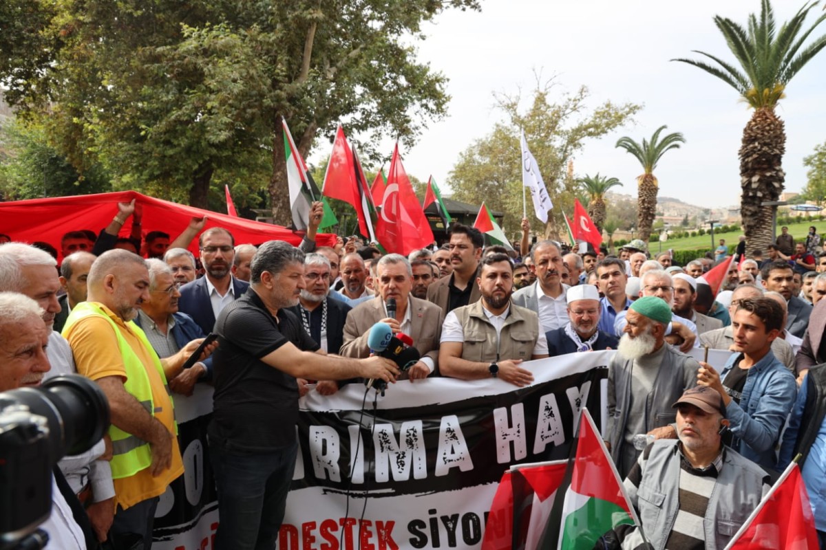 BAŞKAN BEYAZGÜL, FİLİSTİN VE GAZZE’DE İNSANLIK ÖLÜYOR