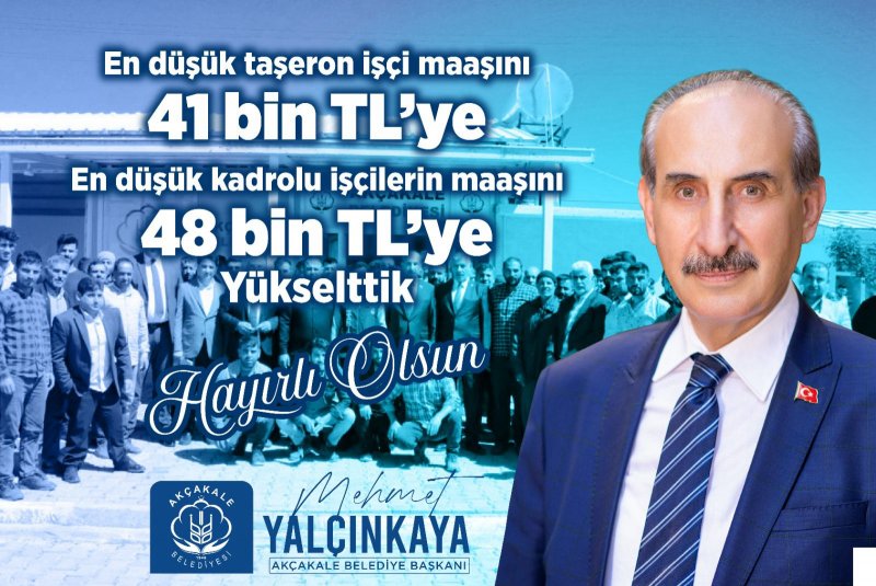 Başkan Yalçınkaya, işçilere rekor zam yaptı.