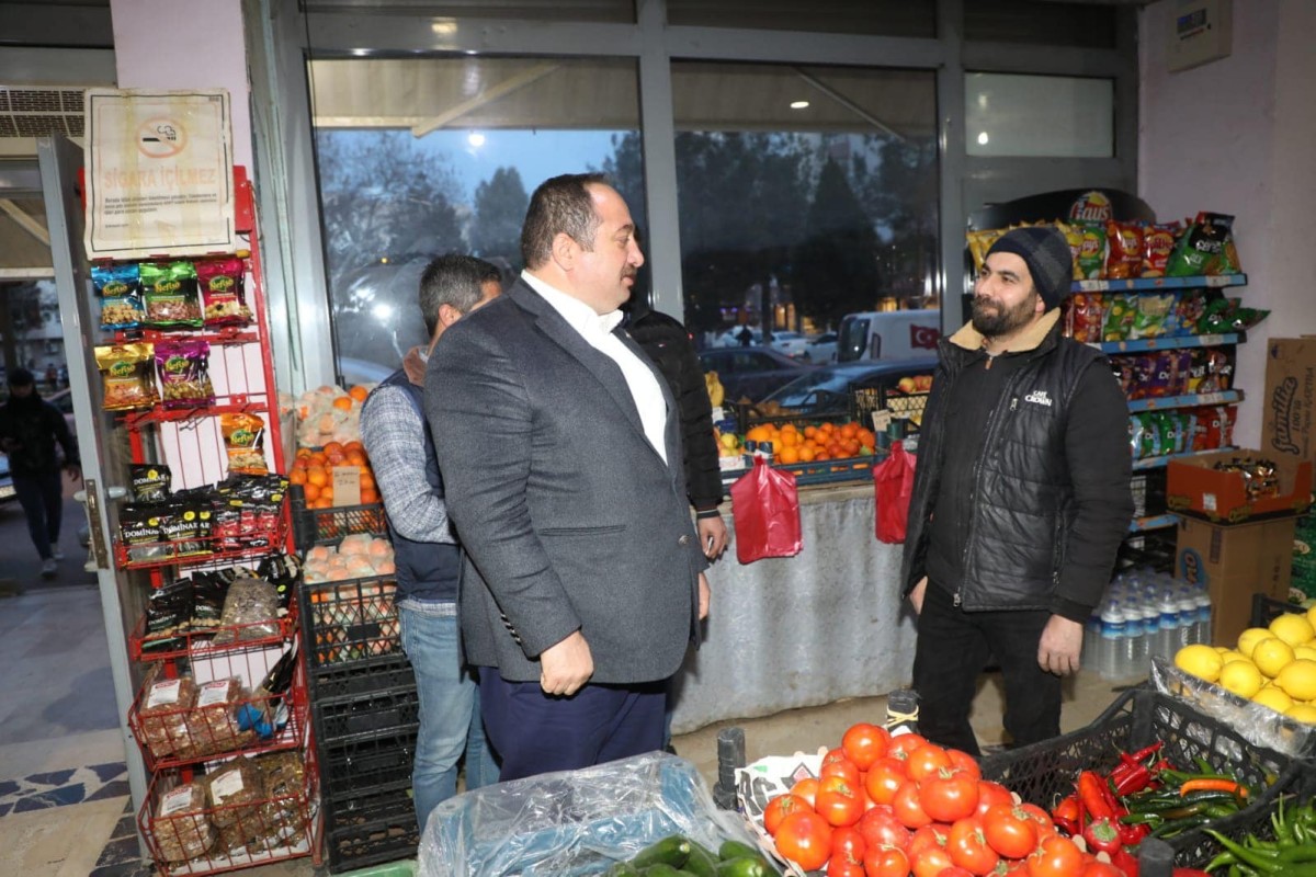 BAŞKAN EKİNCİ ESNAF VE VATANDAŞLARI ZİYARET ETTİ