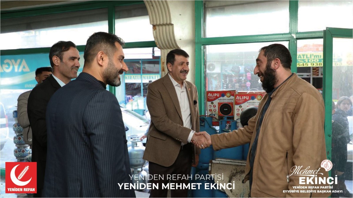 Mehmet Ekinci Haleplibahçe’de Esnafla  Selamlaştı