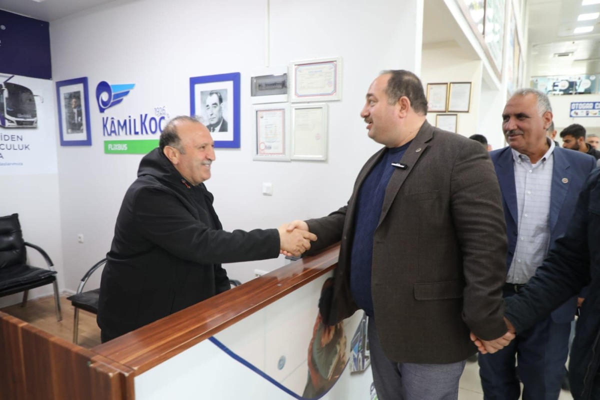 BAŞKAN EKİNCİ’DEN OTOGAR ESNAFINA ZİYARET