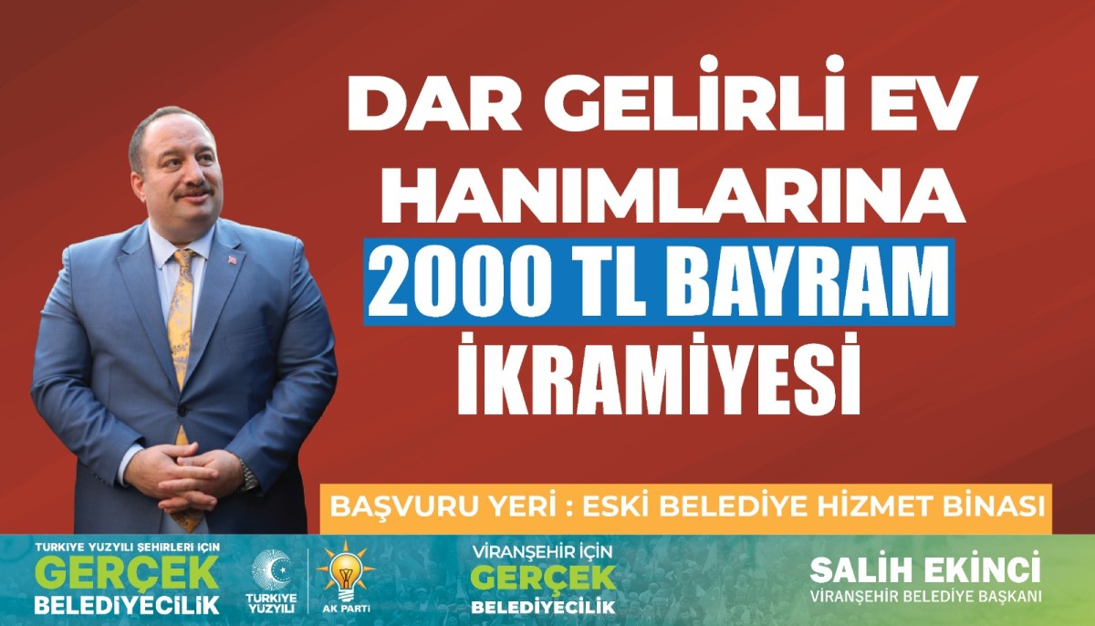 BAŞKAN EKİNCİ’DEN EV HANIMLARINA MÜJDE! BAYRAMDAN ÖNCE ÖDENECEK