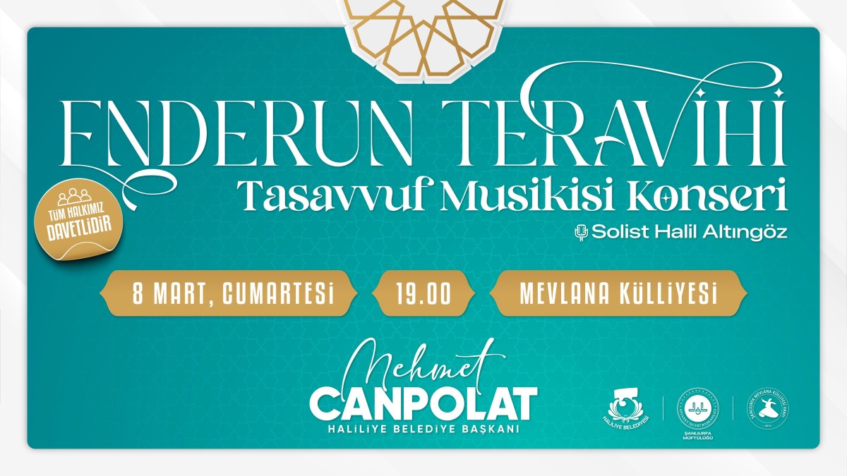 HALİLİYE BELEDİYESİ, ENDERUN TERAVİH GELENEĞİNİ BU YIL DA YAŞATIYOR