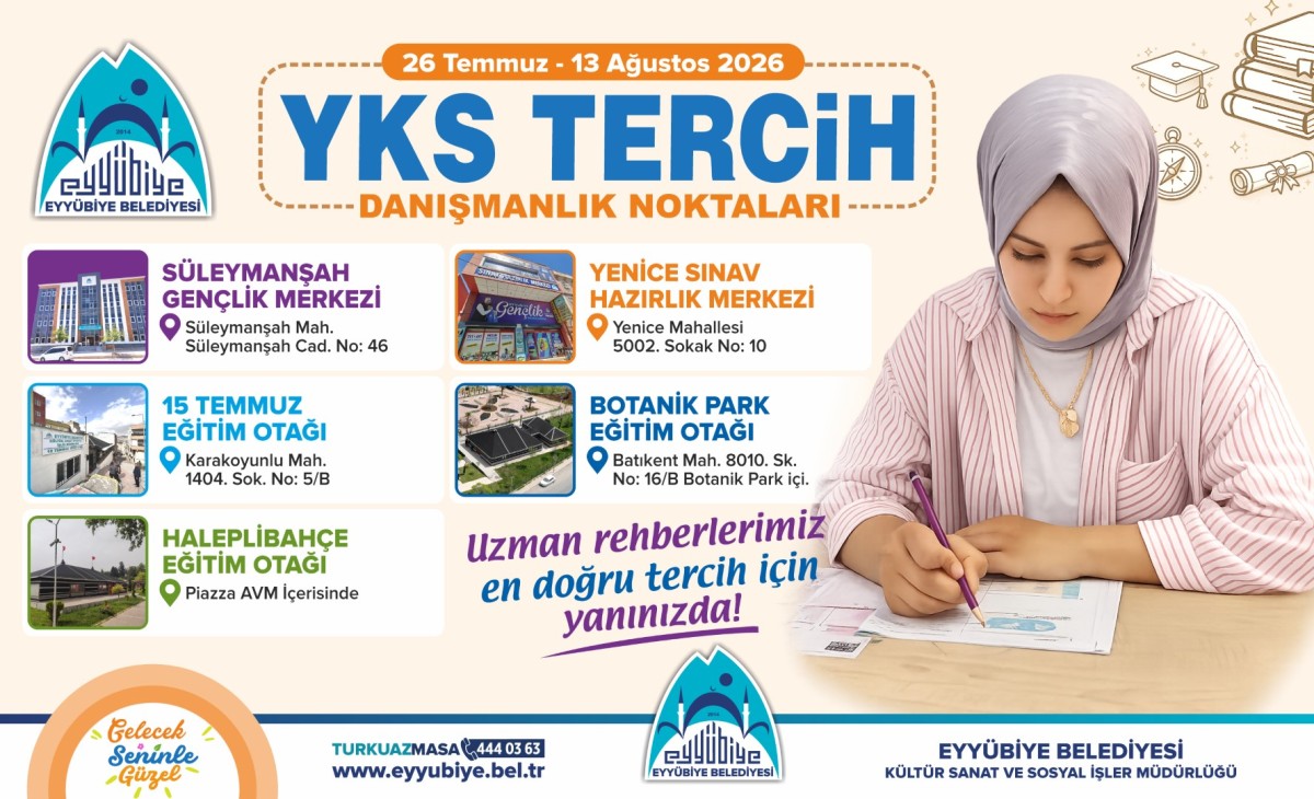 Eyyübiye Belediyesi’nden Ücretsiz YKS Tercih Danışmanlığı