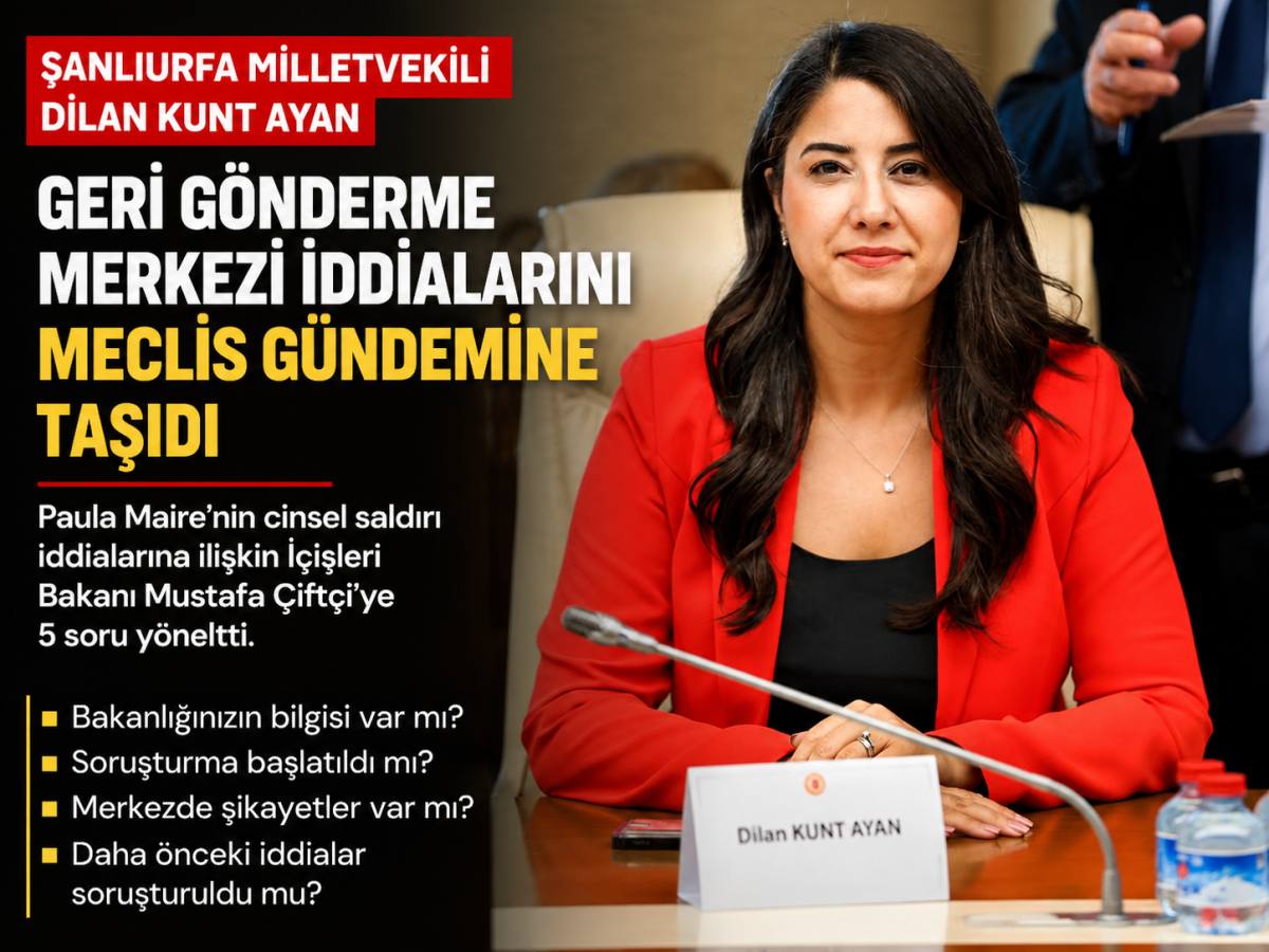 Şanlıurfa Milletvekili Dilan Kunt Ayan, Geri Gönderme Merkezi İddialarını Meclis Gündemine Taşıdı